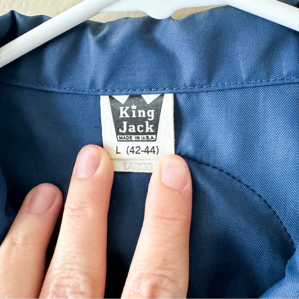 Vintage King Jack Windbreaker Patch Jacket - image 4